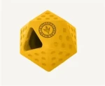 KIWI WALKER Gumová hračka ICOSABALL MAXI oranžová / Hračka pro psy / S otvorem na pamlsky / 9 cm (RUB-253)