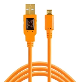 Tether Tools TetherPro oranžová / Kabel / USB 2.0 A - Micro USB B / 5pin / M/M (CU5430ORG)