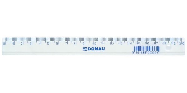 Pravítko 20 cm, transparentní