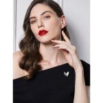 Exkluzivní brož se zirkony Antonella - motýl, Stříbrná
