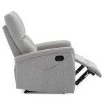 Relaxační křeslo, manuální ovládání, světle šedá látka