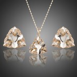 Souprava náhrdelníku a náušnic Swarovski Elements Lorianna, Zlatá 37 cm + 3 cm (prodloužení)