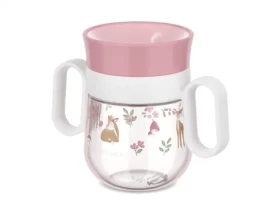 Little Dutch Hrnek trénovací 360° 200 ml Fairy Garden růžová / od 6 měsíců (108018065406LD)