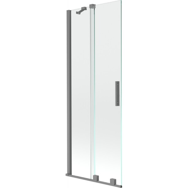 MEXEN/S - Velar dvoukřídlá posuvná vanová zástěna 75 x 150, transparent, grafit metal 896-075-000-01-95