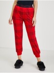 Červené dámské kostkované tepláky Calvin Klein Jeans dámské