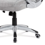 Kancelářská židle, šedá látka, kříž plast stříbrný, houpací mechanismus