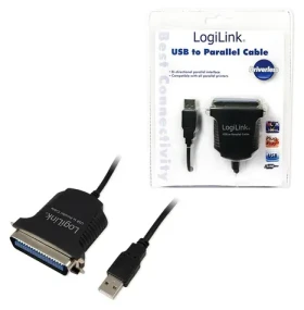 LogiLink / Kabel USB na paralelní port / USB-A (M) - Centronics 36 (M) / 1,5 m (AU0003C)