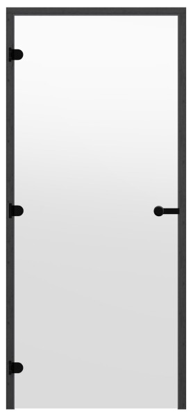 Dveře do sauny HARVIA 9x21, čiré 890x2090 mm, borovice, černý rám CD92104BLL