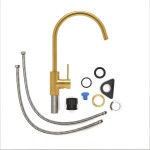 Dřezová baterie SAT Aurum s otočným ramínkem broušená zlatá SATBAUR280BG SATBAUR280BG