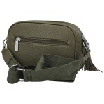 Stylová dámská koženková crossbody kabelka Danika, tmavě zelená