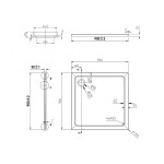 BESCO - Čtvercový sprchový kout MODERN 185 + vanička z litého mramoru - Barva rámu - Chrom/Leštěný hliník (ALU), Rozměr A - 90 cm, Rozměr B - 90 cm, Vanička HL - Včetně vaničky, Výplň - Frost bezpečnostní sklo - 6 mm BCCTVMOD90CFVEN