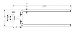 AXOR - Universal Circular Dvojitý držák na ručníky, chrom 42822000