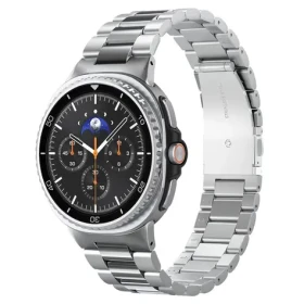 Spigen Modern Fit 316L Ocelový řemínek pro Samsung Galaxy Watch 8 46mm/44mm/40mm stříbrná (AMP10120)