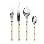 SABRE PARIS 4-dílná sada příborů Bistrot Brillant – Ivory, bílá barva, kov, plast