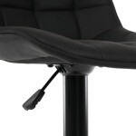 Barová židle, černá, látka,AUB-V3066 BK3