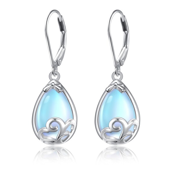 LUNICA Stříbrné náušnice MĚSÍČNÍ KAPKA 0655