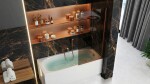 REA - Paravan vanový Elegant Brush Copper 70 REA-W5694
