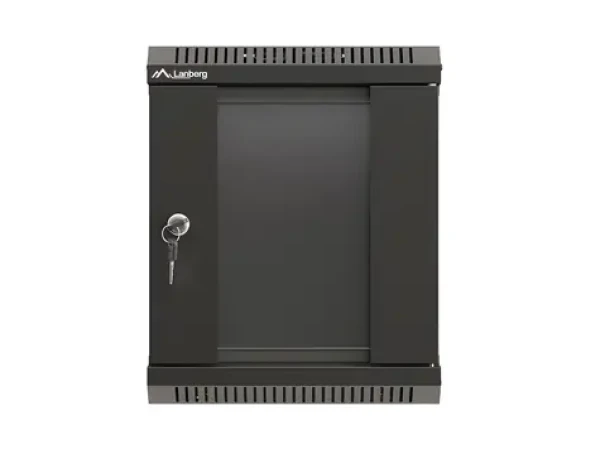Lanberg WF11 černá / Nástěnný rack / 10" / 6U / 300×300 mm / skleněné dveře / flat pack (WF11-3306-10B)