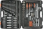 STHOR Gola sada 1/2", 3/8", 1/4" / Sada nástrčných klíčů / 216 ks / CrV ocel / kufřík (TO-58691)