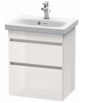 DURAVIT - DuraStyle Umyvadlová skříňka Compact, 61x50x37 cm, 2 zásuvky, lesklá bílá DS640302222