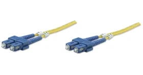Intellinet žlutá / Optický kabel / SC/SC / Singlemode OS2 / Duplex / 1 m (470605)
