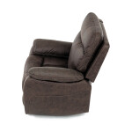 TV a relaxační křeslo s elektrickým ovládáním, potah hnědá látka v dekoru vintage, 1 motor 240V