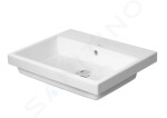 DURAVIT - Vero Air Umyvadlo vestavné 550x455 mm, s přepadem, bez otvoru pro baterii, WonderGliss, bílá 03835500601