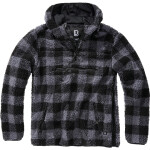 Brandit Pulovr Teddyfleece Worker Pullover černá | šedá S