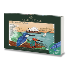 Popisovače Faber-Castell Pitt Artist Pen Sydney - 12 ks