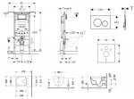 GEBERIT - Duofix Modul pro závěsné WC s tlačítkem Sigma20, bílá/lesklý chrom + Duravit ME by Starck - WC a sedátko, Rimless, SoftClose 111.355.00.5 NM4