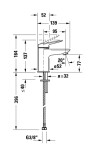 DURAVIT - Wave Umyvadlová baterie, kartáčovaný nerez WA1010002070