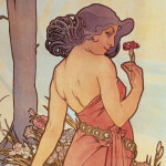 Nástěnný kalendář poznámkový 2027 Notique Alfons Mucha, 30 x 30 cm