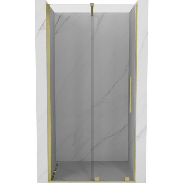 MEXEN/S - Velar posuvné sprchové dveře 70, transparent, zlatá kartáčovaná 871-070-000-01-55