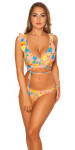 Sexy bikiny s volánky Hawaii Print barva white velikost 34