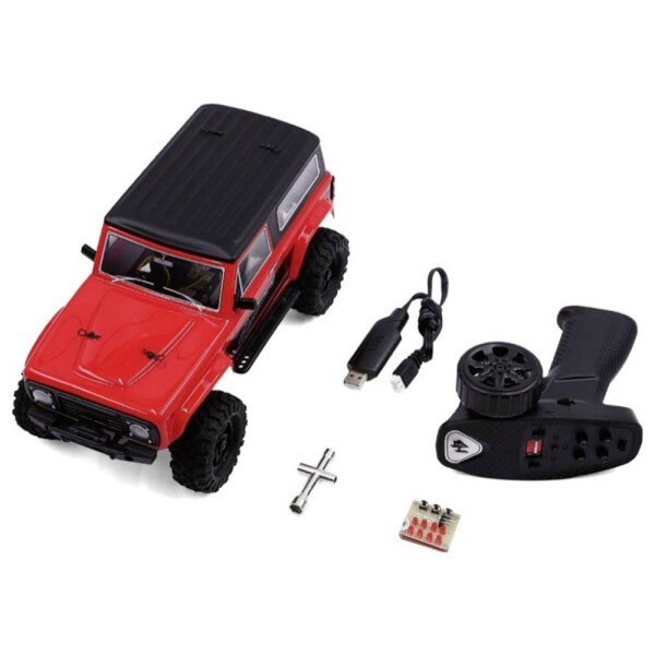 Amewi AMXRock RCX10BTS Scale Crawler Pick-Up mattgrün 1:10, RTR komutátorový 1:10 RC model auta elektrický Crawler RtR 2