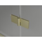 MEXEN/S - Lunar L sprchové dveře křídlové pravé 85 cm, transparent, zlatá kartáčovaná 834L-085-000-55-00-P