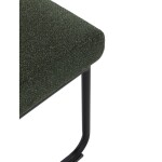 Židle jídelní, taštičkové pružiny v sedáku, madlo na opěráku, zelená látka, černý kov