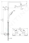 IDEAL STANDARD - CeraTherm Sprchový set T25 s termostatem, 200 mm, 1 proud, černá A7545XG