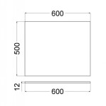 KLUDI - Icos Deska pod umyvadlo 60x60 cm, matná bílá 50T6053