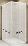 SanSwiss TOPG 0900 04 30 Levý díl sprchového koutu 90 cm, bílá/mastercarré