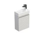 Koupelnová skříňka s umyvadlem SAT Cube Way 3D 40x47,5x20 cm bílá mat CUBE3D40DPB CUBE3D40DPB