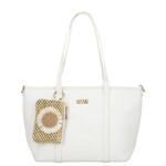 Trendy dámská koženková kabelka na rameno Felicia, bílá