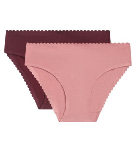 Dámské kalhotky 2 ks DIM BODY TOUCH MIDI BRIEF 2x - DIM - fialová M