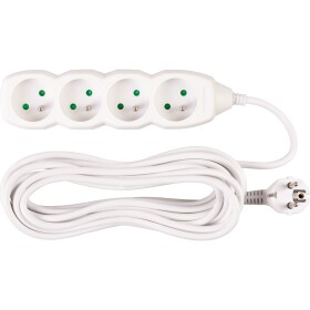 STREND PRO 213329 Prodlužovací kabel, 7m, 4 zásuvky, 3×1mm, bílý