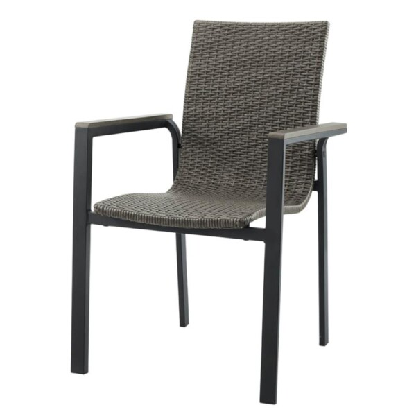 Zahradní křeslo stohovatelné CALVIN 944 barva: šedá / antracit,žíhané