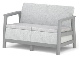 KETER SCANDI LINEA 2 SEATER SOFA - Ash grey/Storm grey