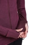 ICEBREAKER Wmns Merino 300 RealFleece Desc LS Zip Hood, Dark Berry (vzorek) velikost: S