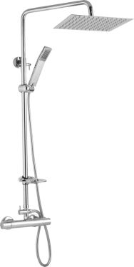 JB Sanitary Sprchový set s termostatickou baterií s horním vývodem, 30x30cm, s příslušenstvím ST 61 011 05 2