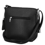 Trendy dámská koženková crossbody kabelka Lída, černá