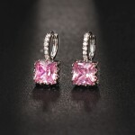 Náušnice Swarovski Elements Luisa Rose, Růžová